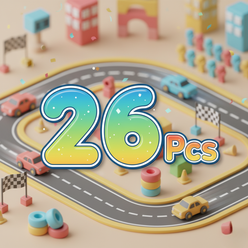 Magnetic Road Set – byggset med bilar