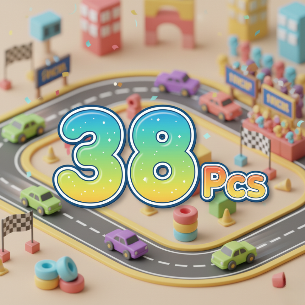 Magnetic Road Set – byggset med bilar