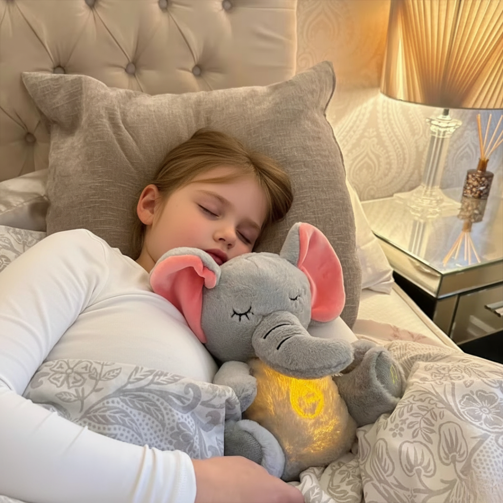 Sleepy Elephant – gosedjur som andas med musik och ljus