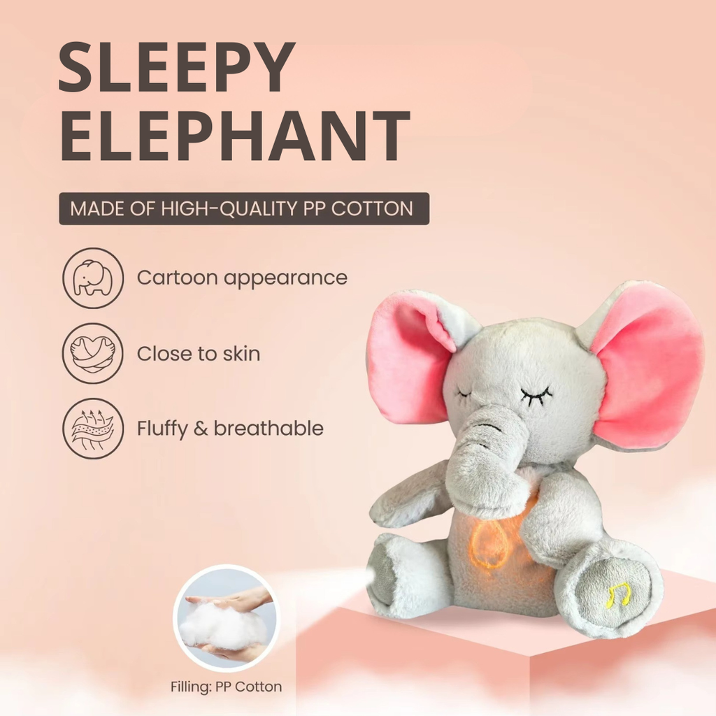 Sleepy Elephant – gosedjur som andas med musik och ljus