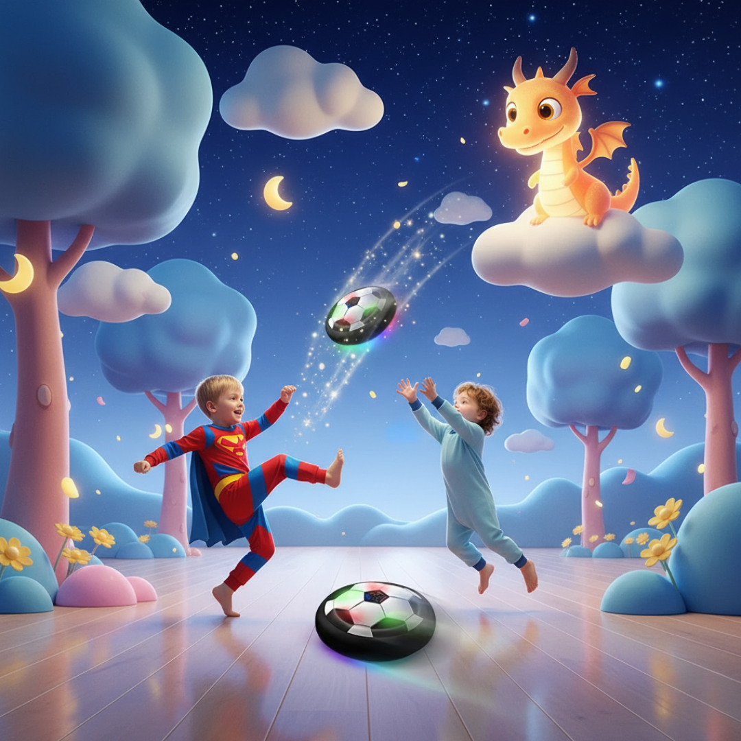 LED lysande svävande fotboll