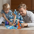 BuildBits™ Blue Kingdom – magnetiskt byggset med blått slottsäventyr