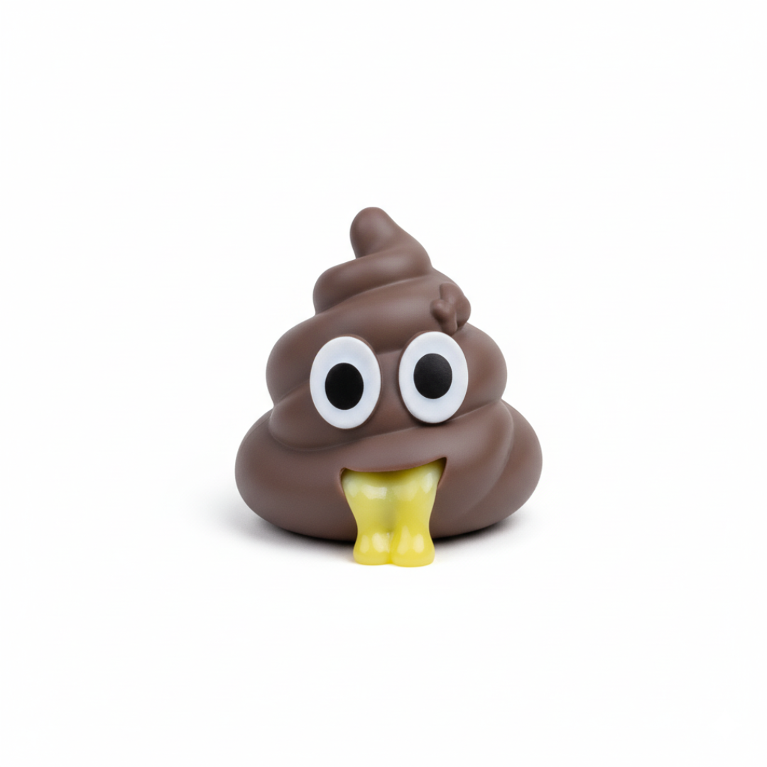 Klämvänlig Bajskompis - rolig stressboll för barn