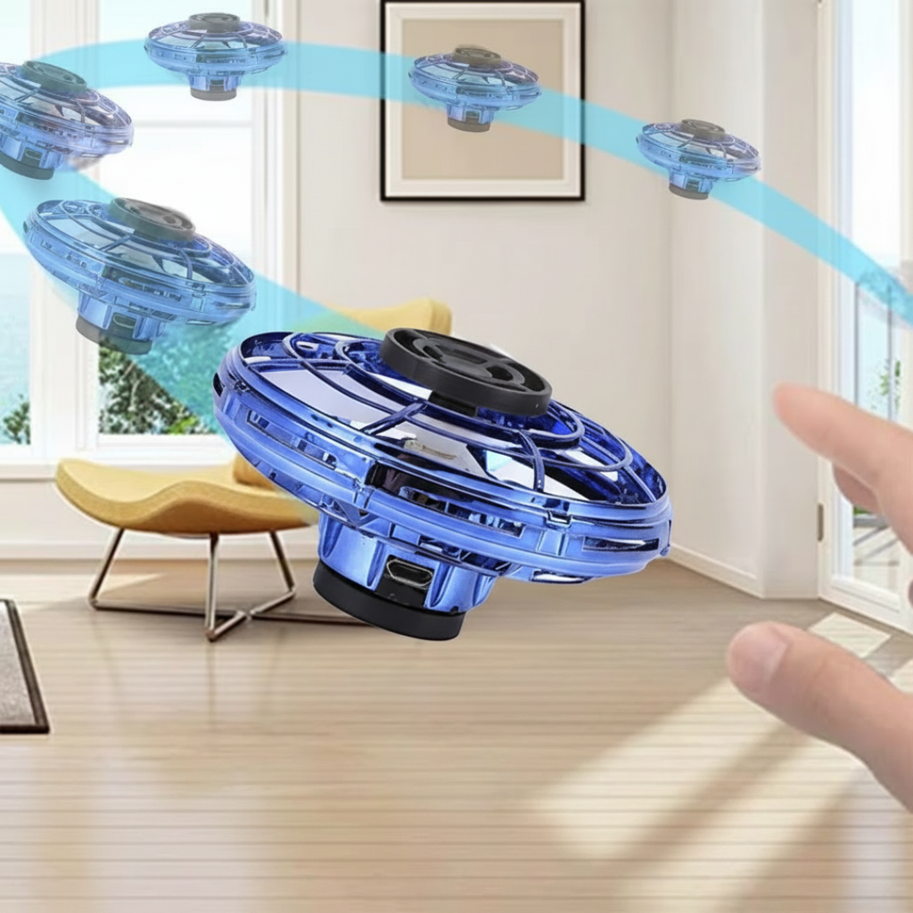 LED Flying UFO Spinner - sväva & fånga den!