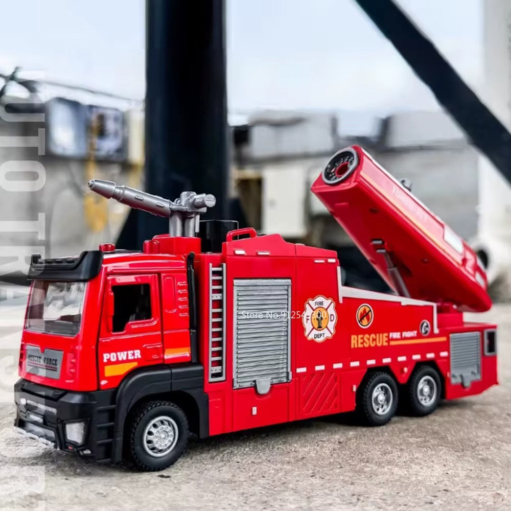 Rescue Fire Truck – med ljus, ljud och sprayfunktion