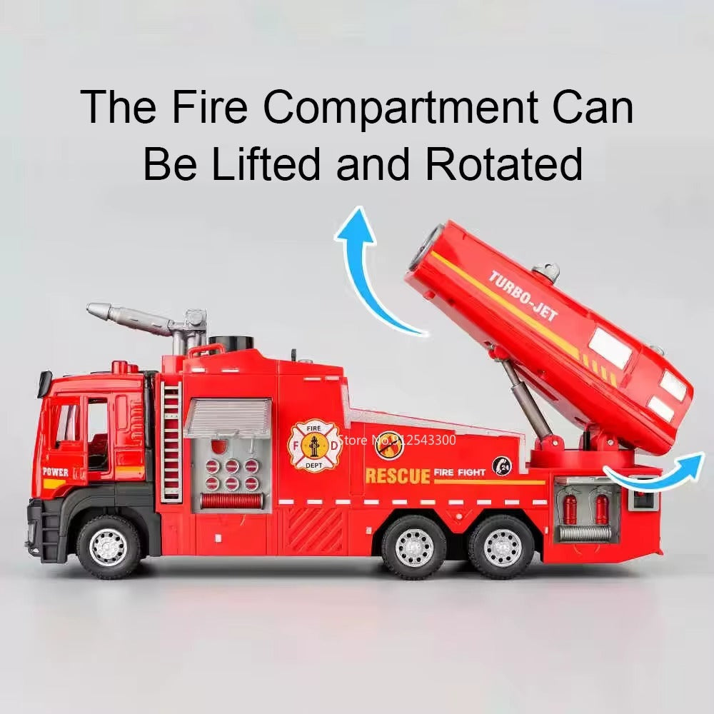 Rescue Fire Truck – med ljus, ljud och sprayfunktion