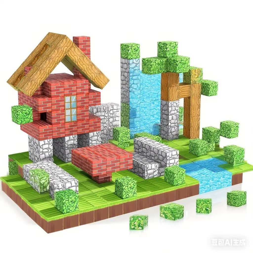 BuildBits™ Magnetiska Byggklossar – kreativt byggset för barn